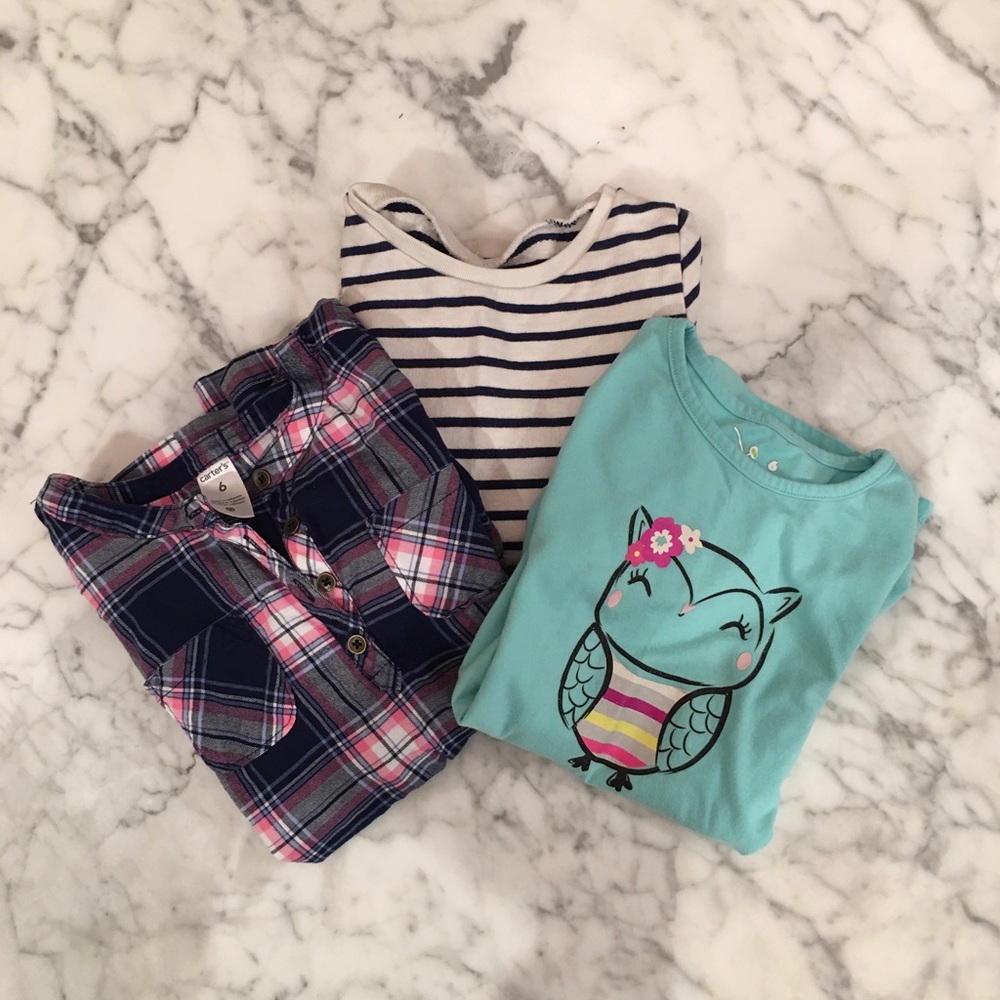 Bundle of 3 long sleeved shirts (size 6)